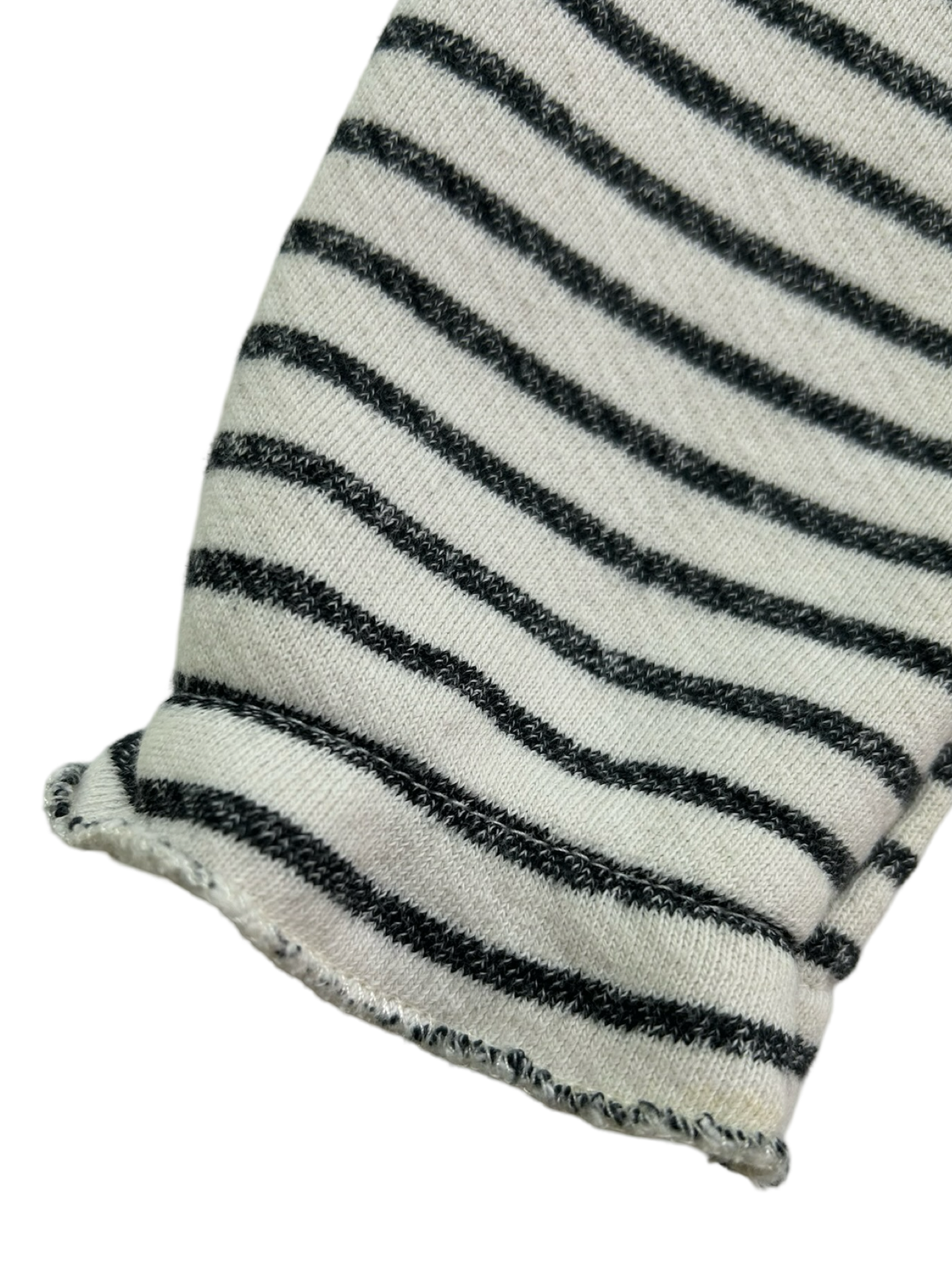 2Y - 3Y Toddler Girls Zara Top Ruffle Striped Sweatshirt.