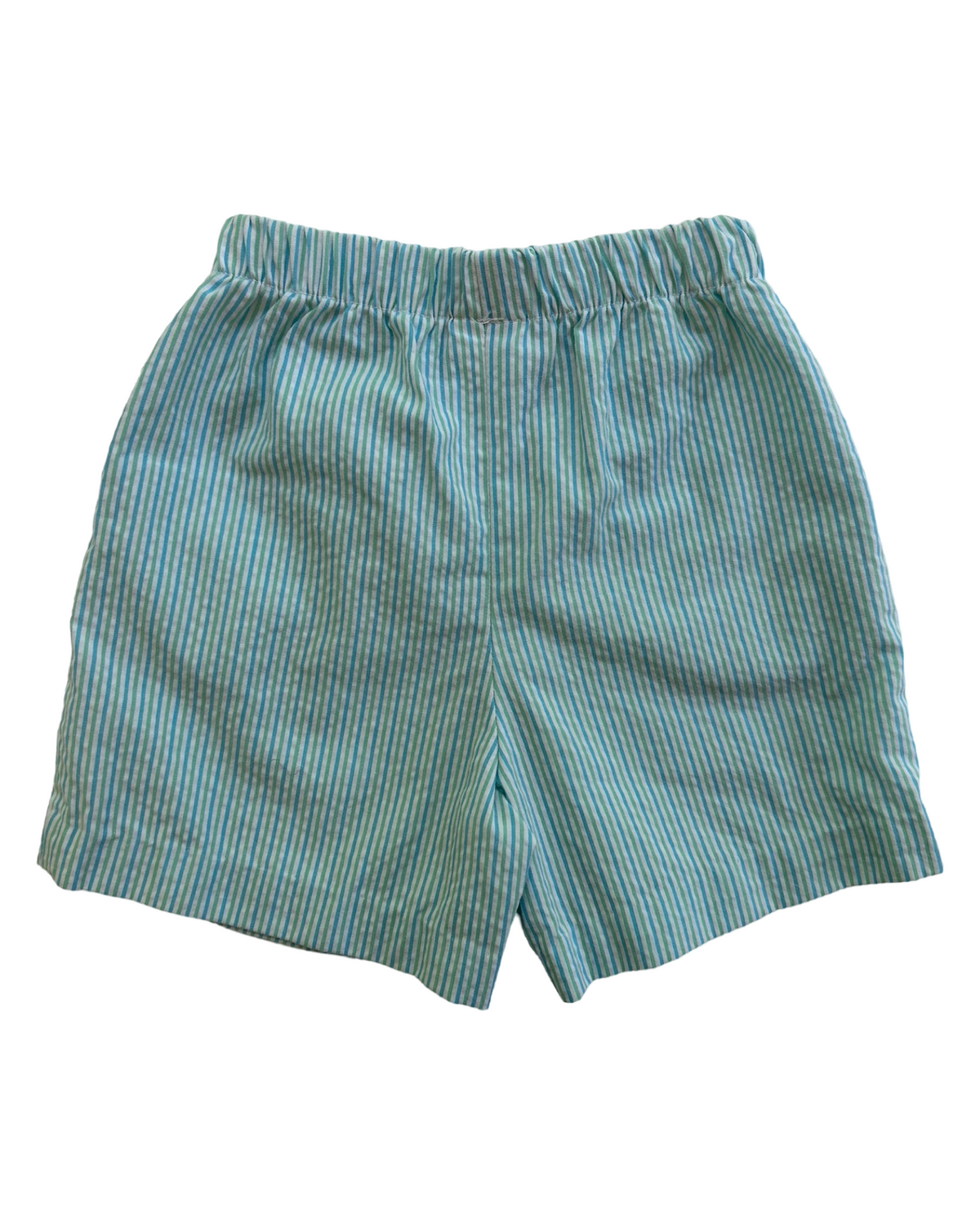 2T Toddler Boy Boutique Bailey Boys Light Blue & Green Striped Shorts