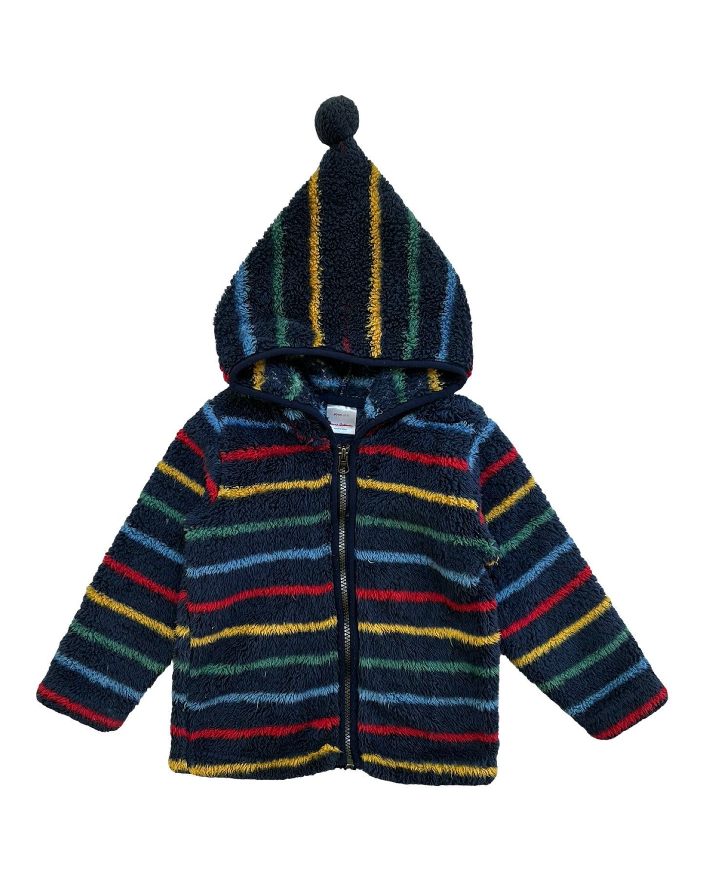 3T Toddler Boys Hanna Andersson Striped Sweater Zip Up Hoodie Jacket