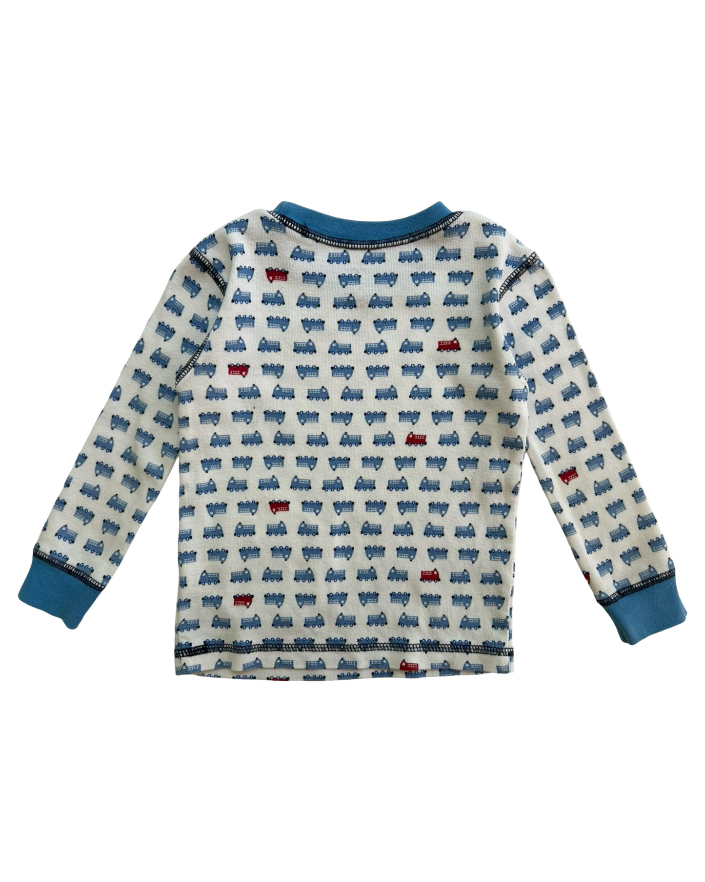 18M Baby Boys Carter’s 100% Cotton Appliqué Fire Truck 🚒 Pajama 2 Piece Set.