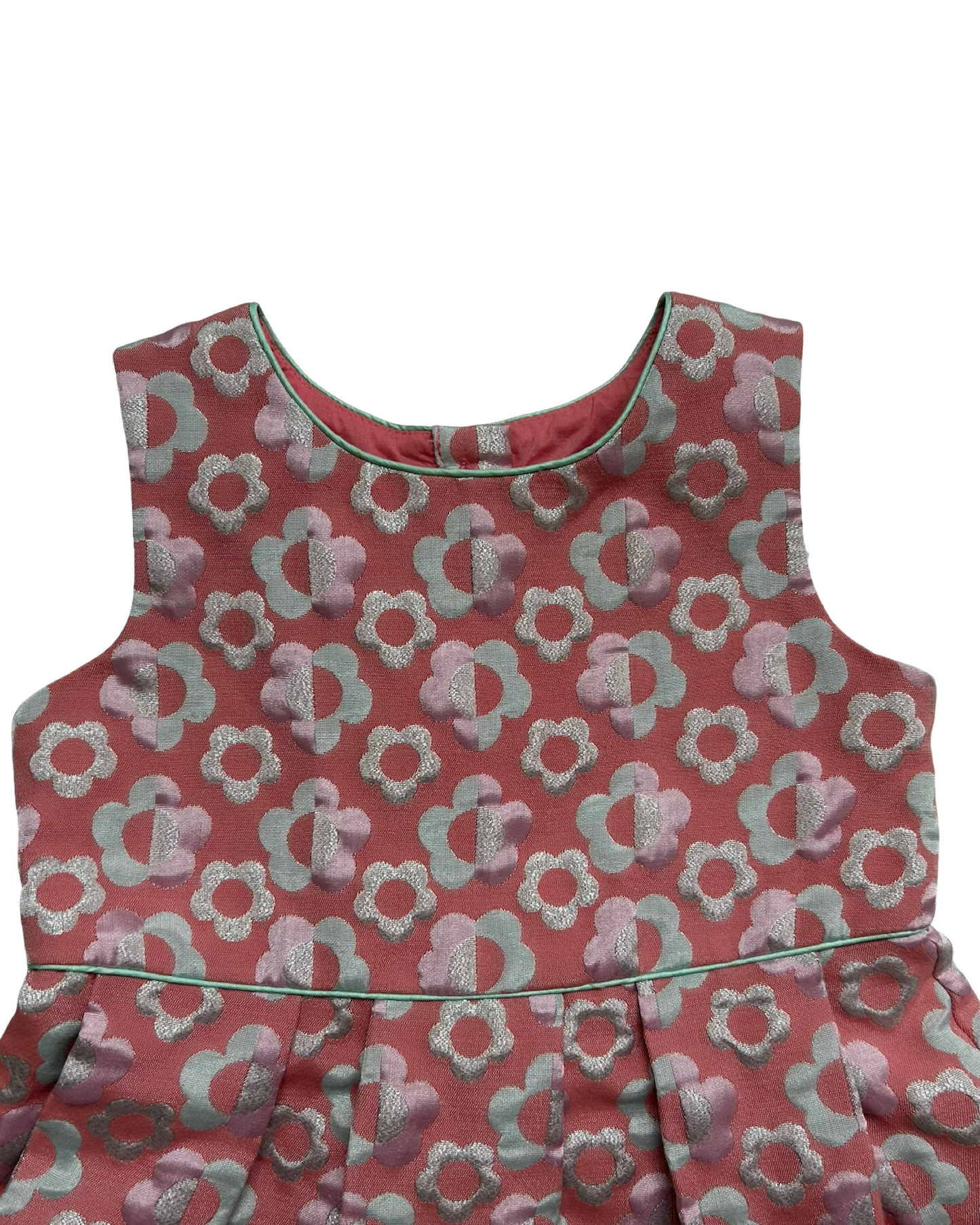 4T Toddlers Girls Cat & Jack Floral Pink / Silver Holiday Dress Sleeveless.