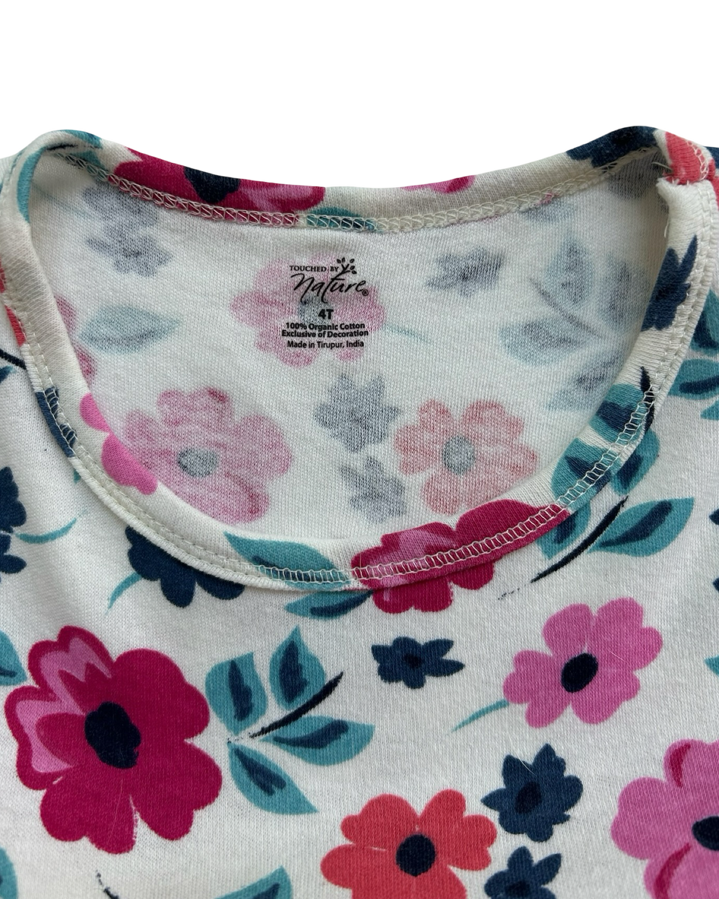 4T Toddlers Girls Touched By Nature Organic Cotton Dress.
