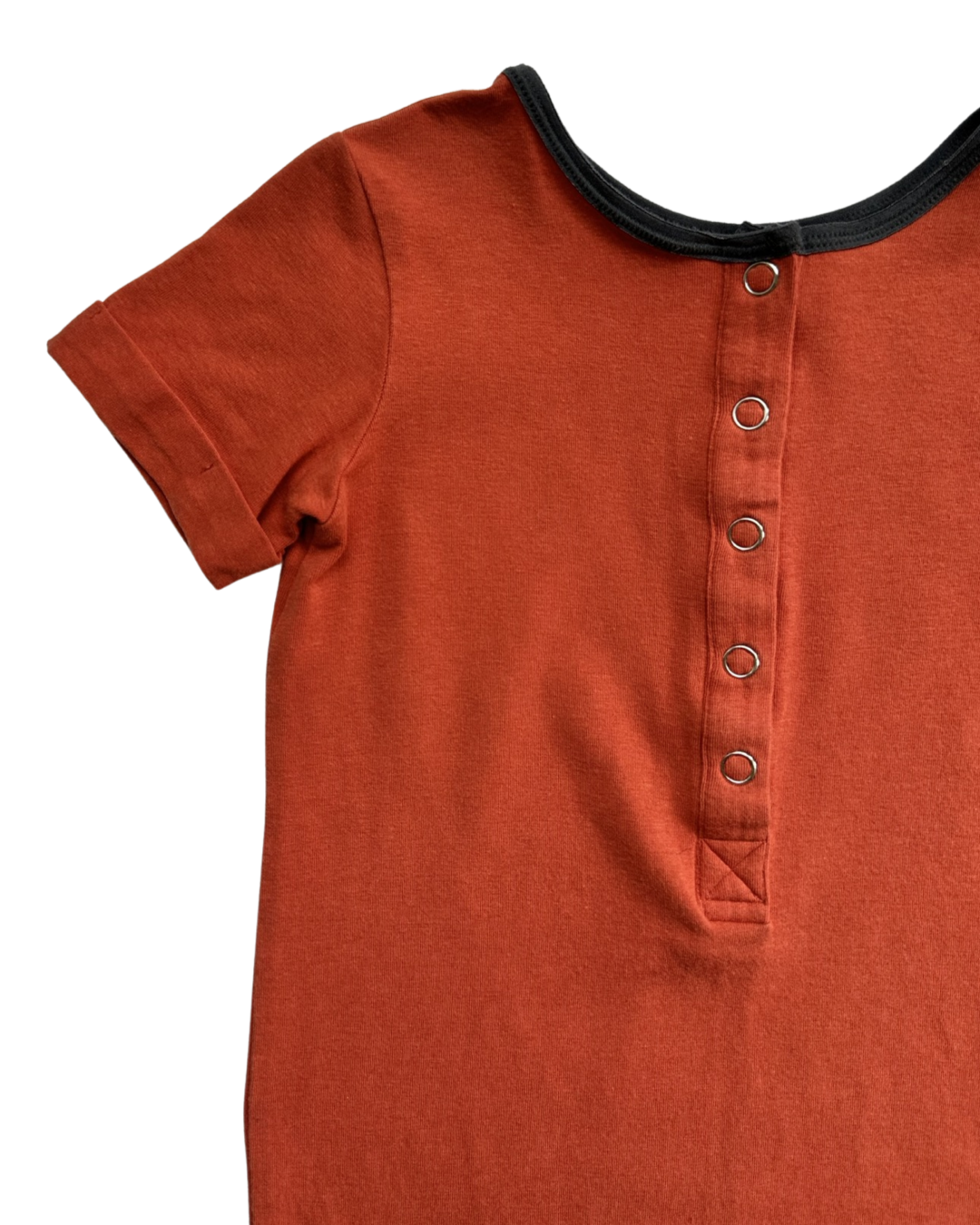 18-24M Baby Boy Pumpkin Spice RAGS to Raches Essentials Shortie Romper