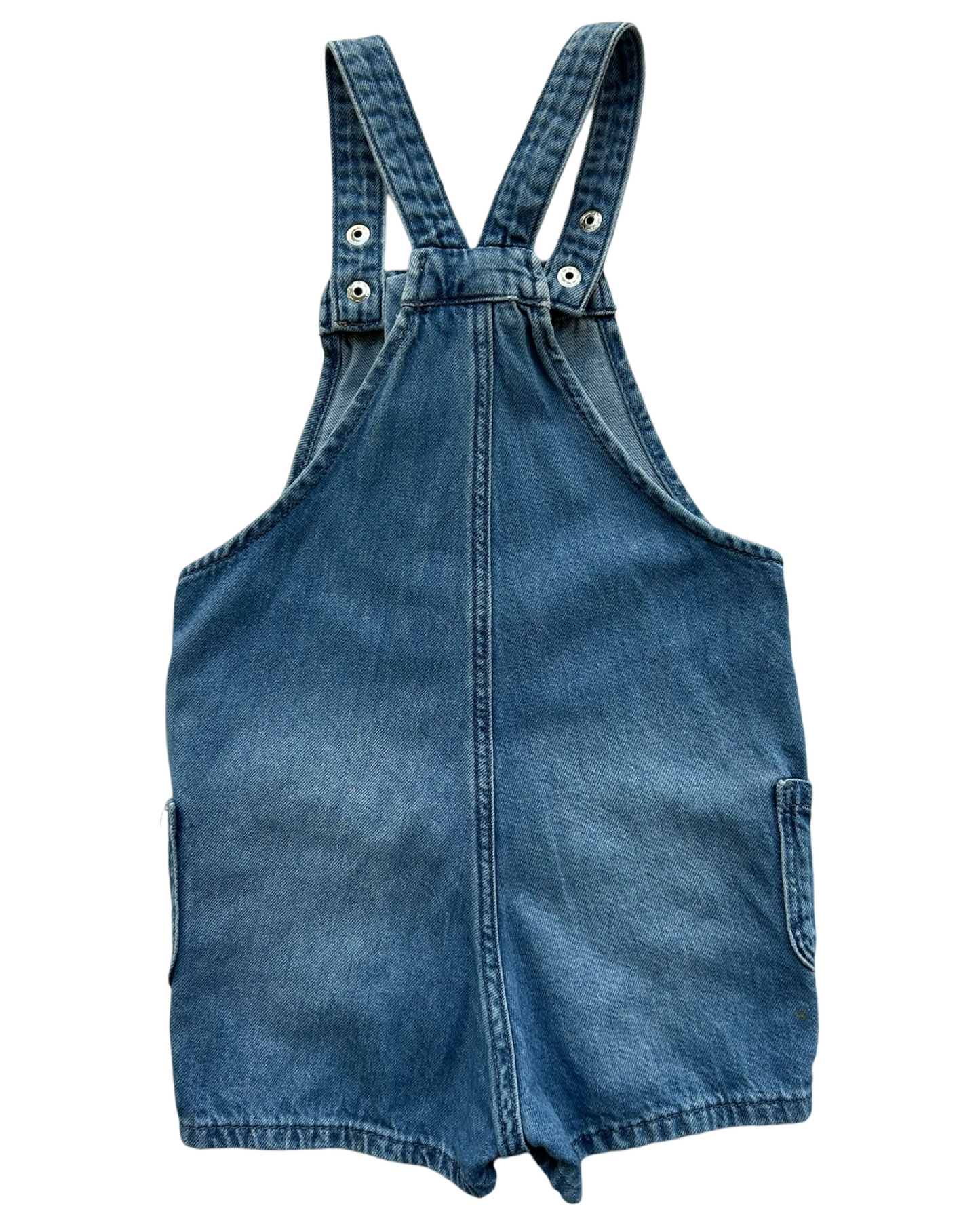 12M Baby Girls H&M Overall  Short Demin Blue Romper.
