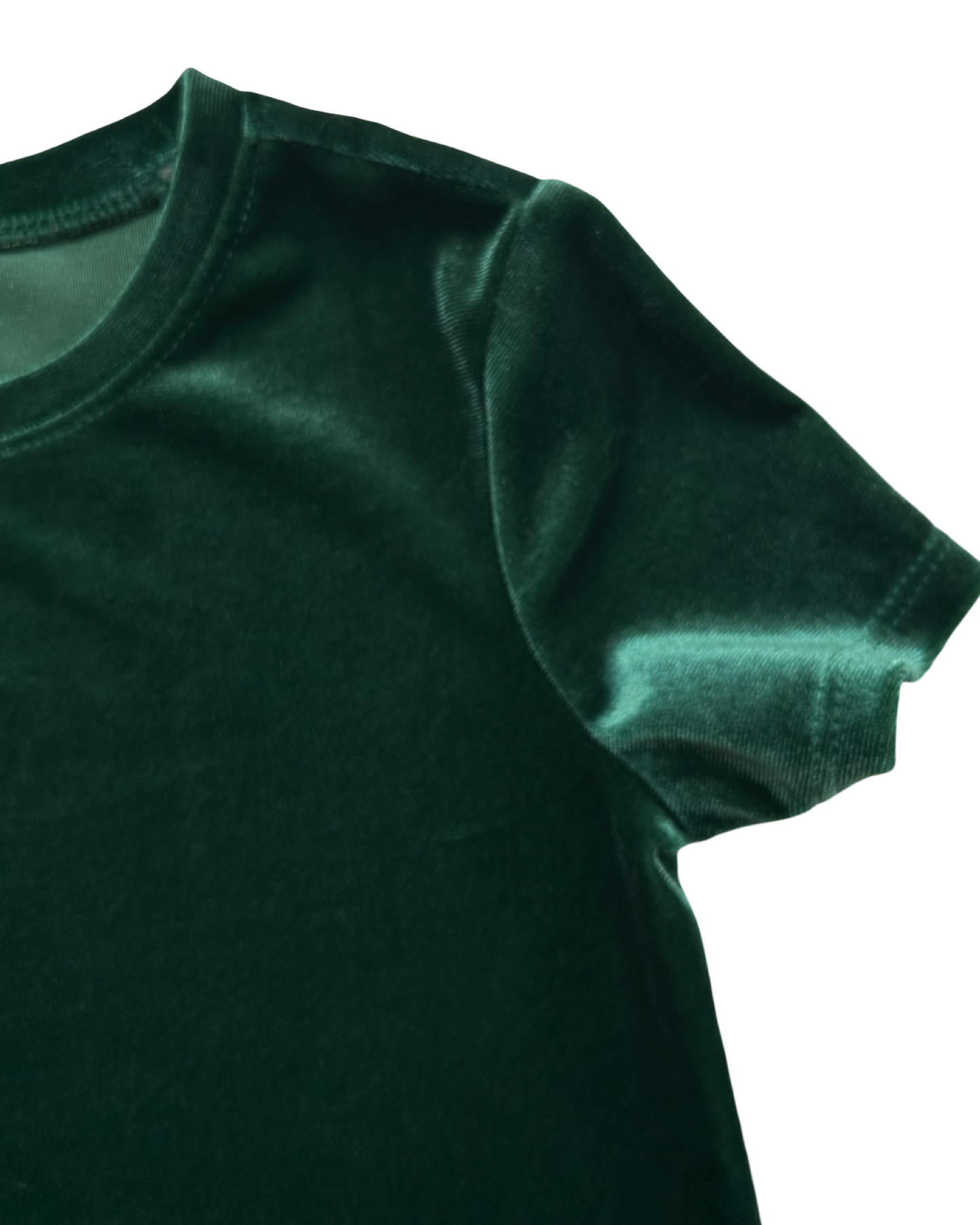 4T Toddlers Girls Old Navy Velvet Ruffle-Hem Green Top.