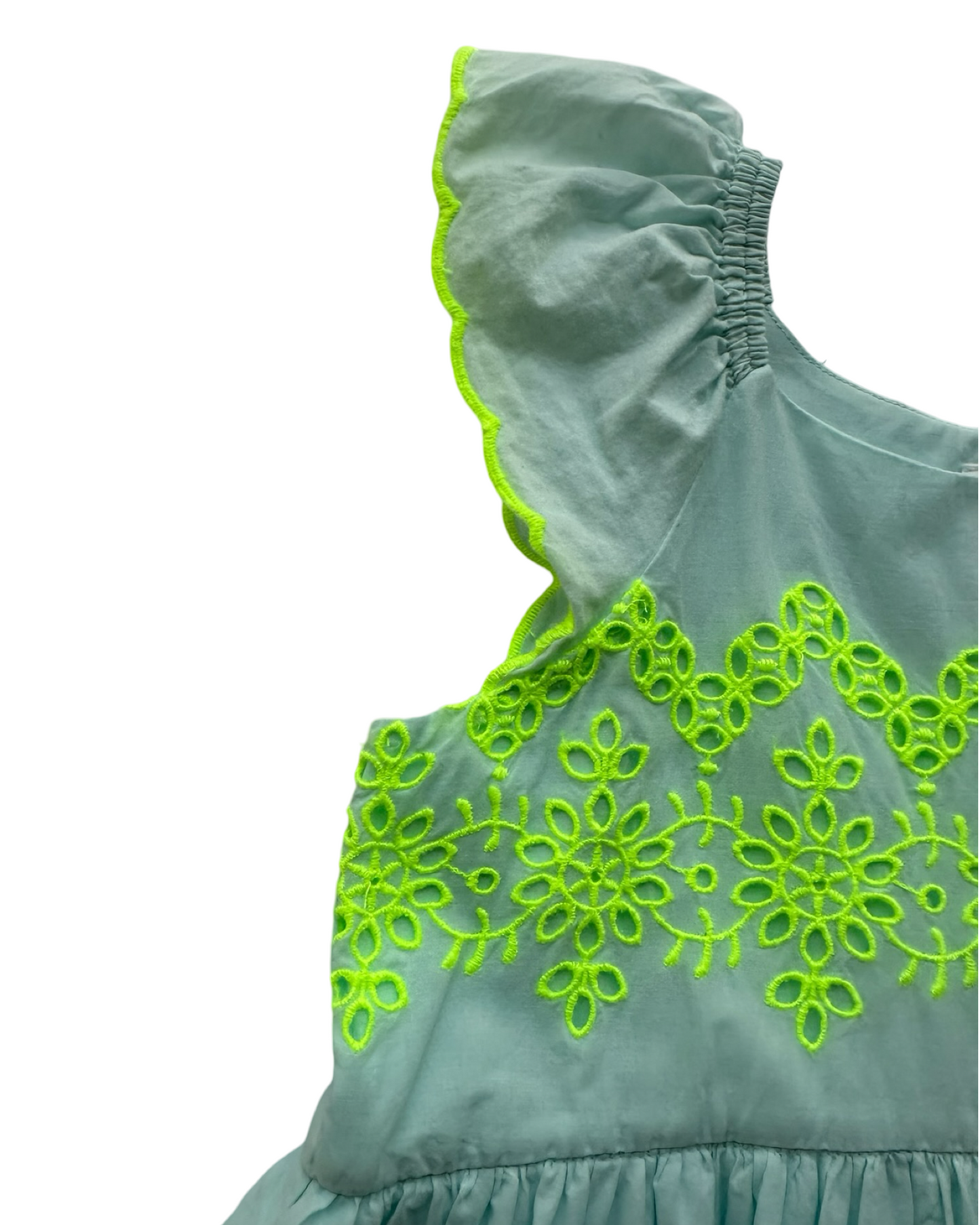 4T Toddler Girls Baby Gap Green Eyelet Dress