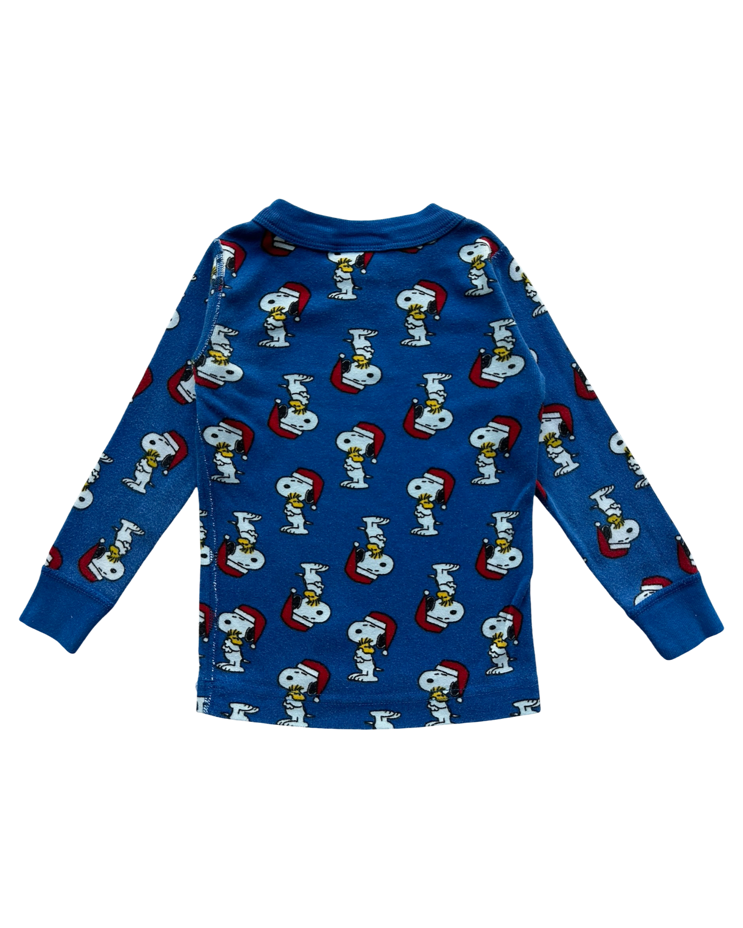 2T Toddler Boys Hanna Andersson Peanuts Snoopy Santa Hat Christmas Jammies, Pjs 2 Pieces Set.