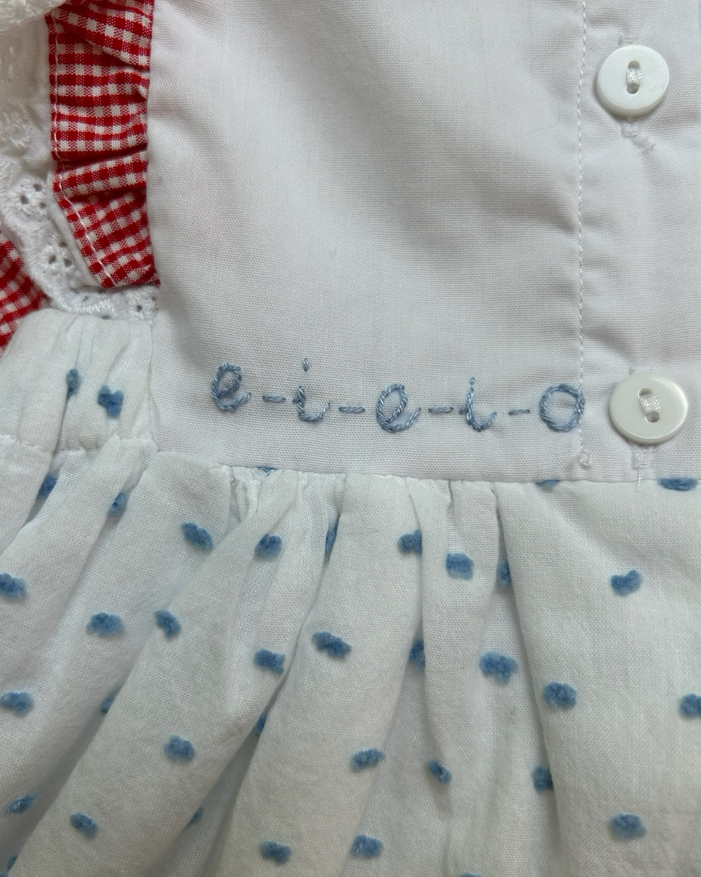 NB Baby Girls Sugar Dumplin Embroidered Farm With Diaper Cover Ruffle. 2 Pieces Set.