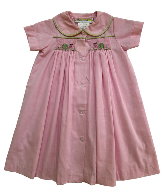 3M Baby Girl’s Castles & Crowns Smocked Snail 🐌 Dress