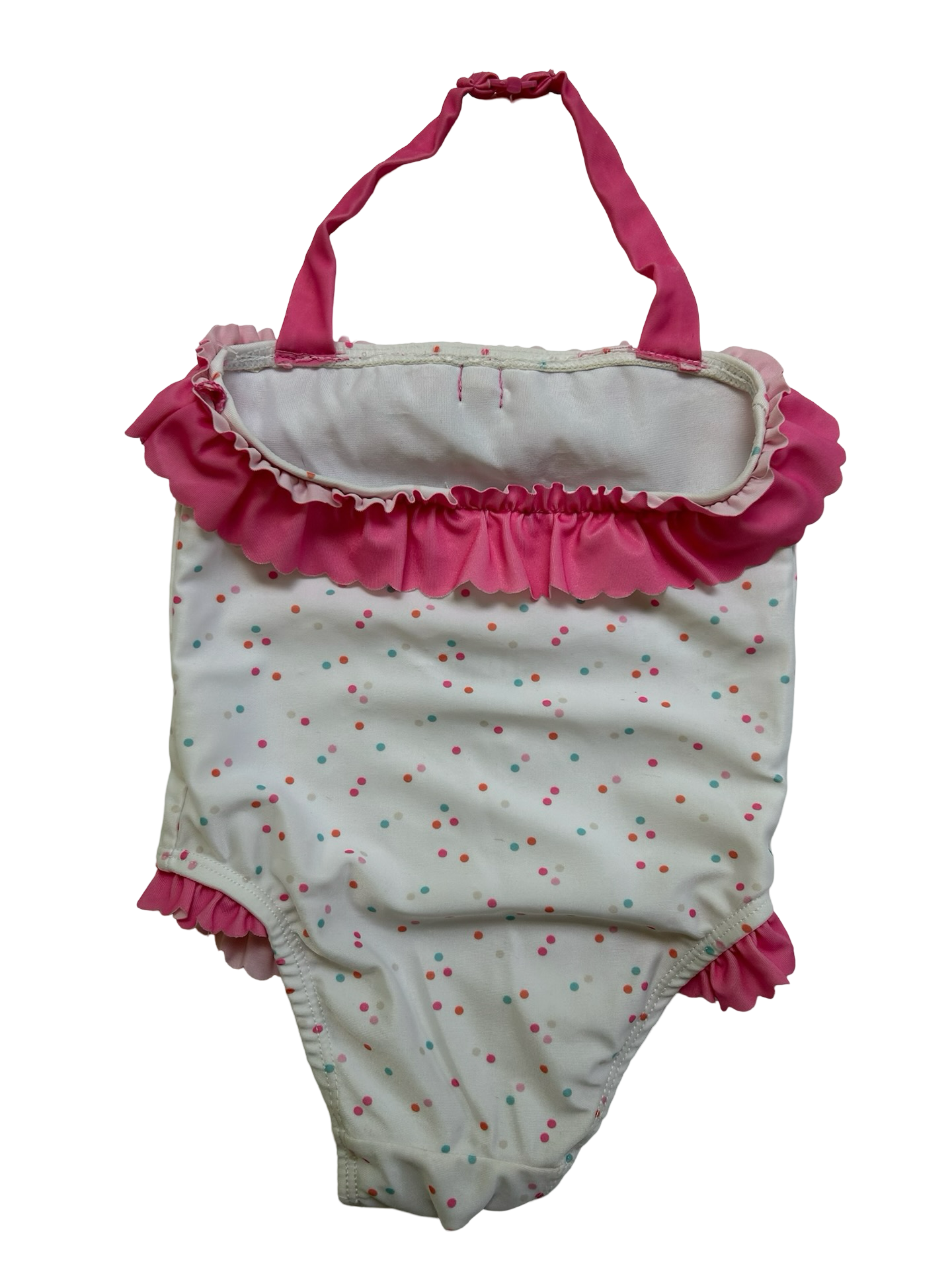 12M -18M Baby Girls Disney Minnie Mouse With Ice Cream Swimsuit One Piece.