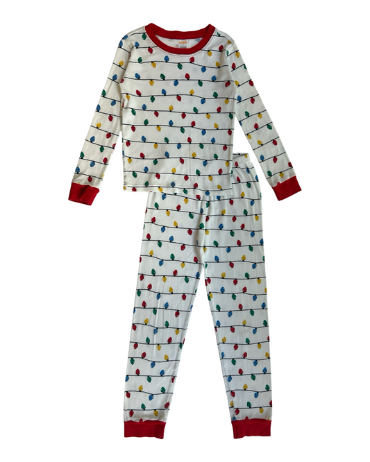 8T Toddler Boys Gymboree Christmas Lights Gymmies Cotton Pjs 2 Piece Set Sleepwear.