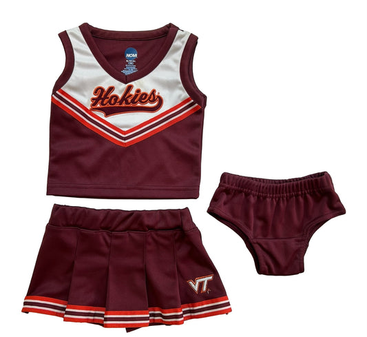 12M Baby Girl’s NCAA Hokies Animation Cheerleader Outfit Dress.