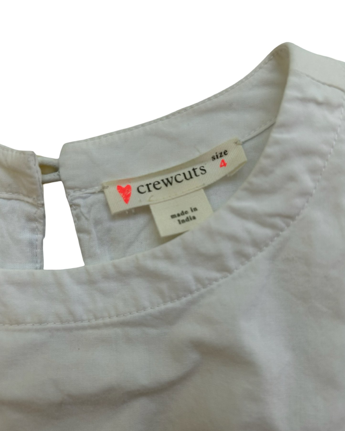 4T Toddler Girls Crewcuts Cotton Poplin Embroidered Dress.