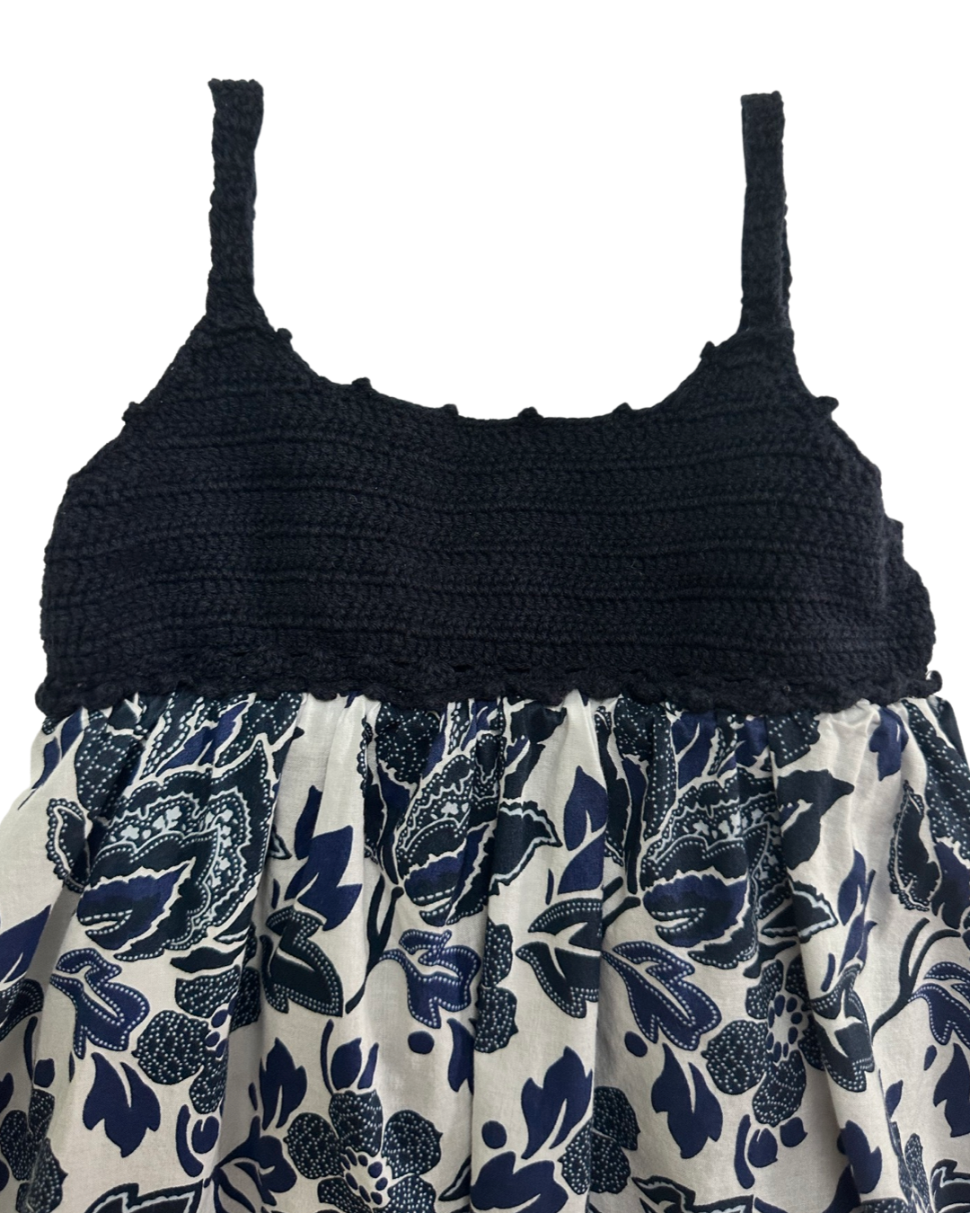 12M-18M Baby Girl Baby Gap Navy Crochet Top Floral Dress