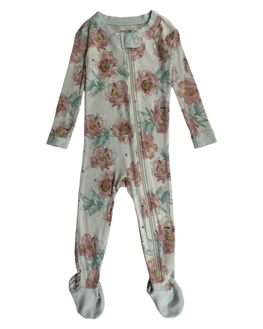 18M Baby Girl Burt’s Bees Baby Floral Pjs.