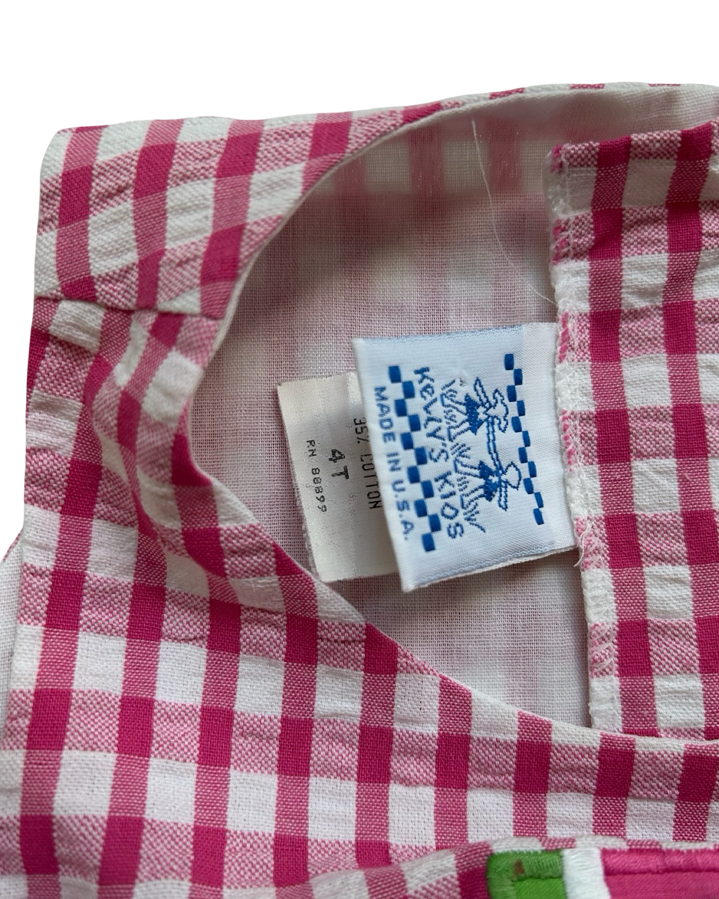 4T Toddlers Girls Kellys Kids Gingham Watermelon Themed Dress