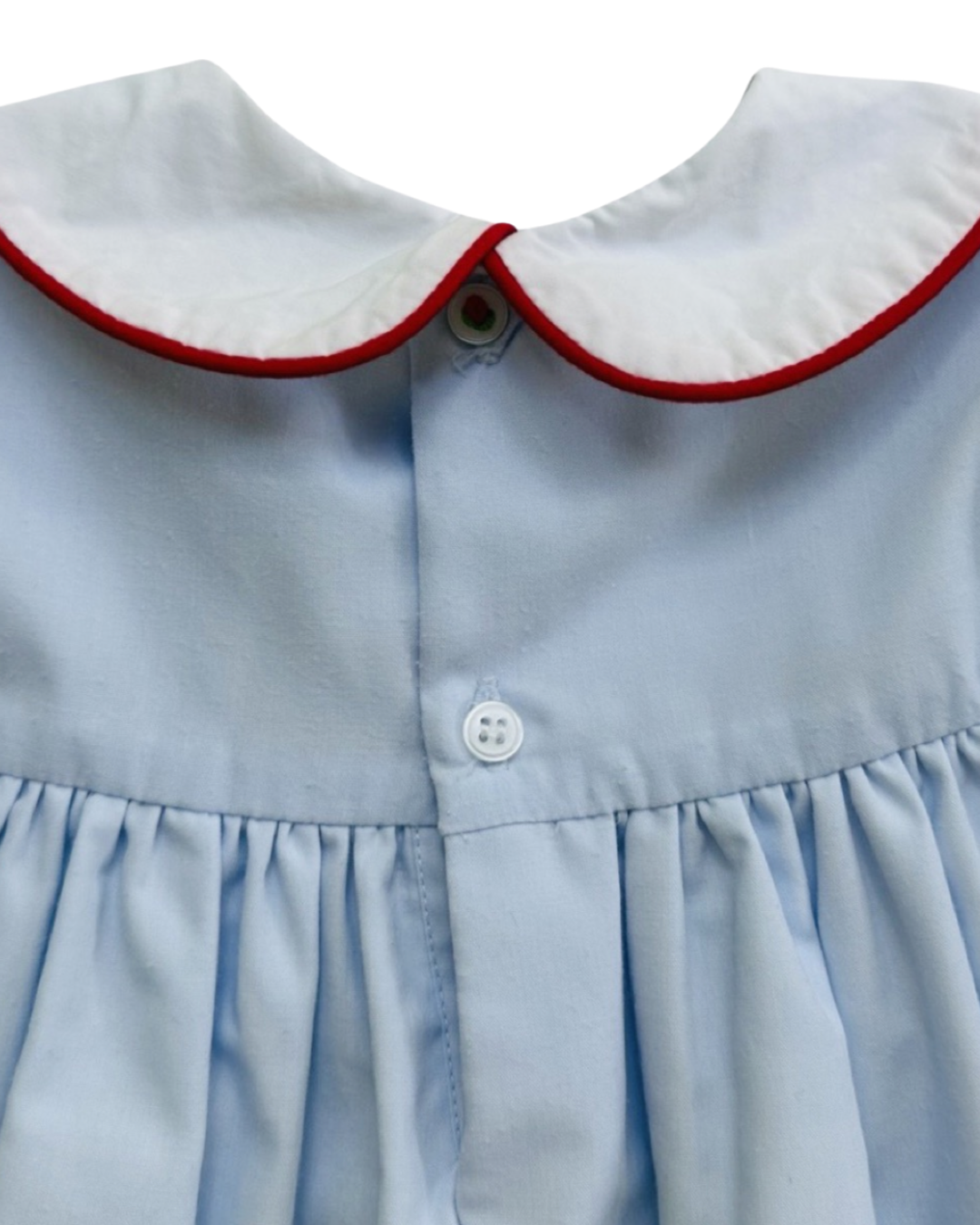 12M Baby Girl The Proper Peony Blue Back to School Alex Apple Dress with Pockets