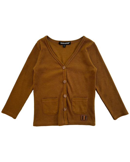 2T Toddler Boy / Girl Nutmeg Brown Beau Hudson Cardigan