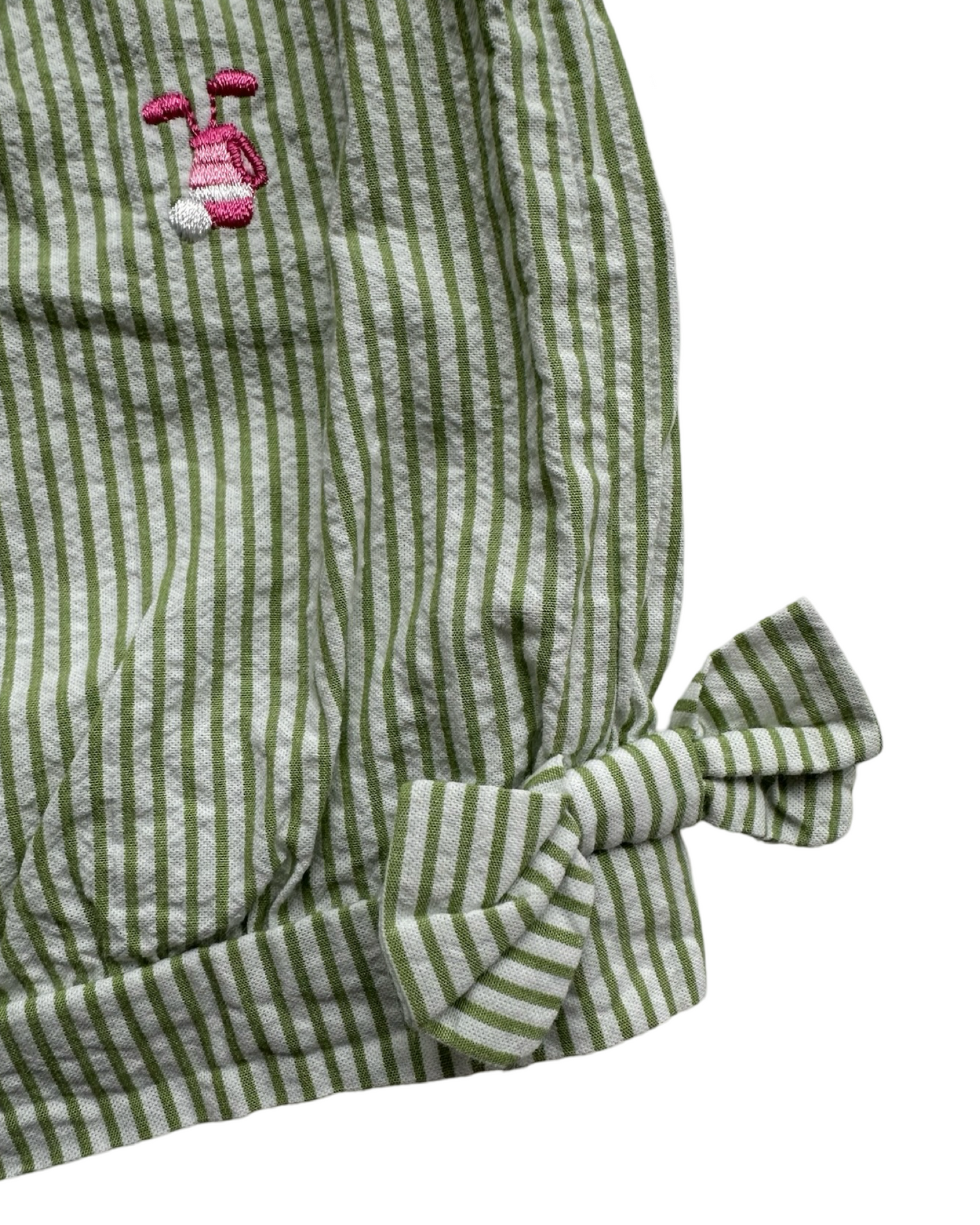 4T Toddler Girl Luigi Kids Boutique Green Stripe Golf Embroidered Shorts