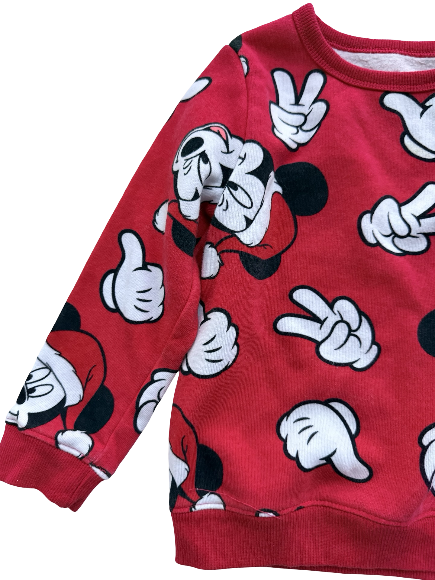 3T Toddler Boy / Girl Red Disney Mickey Mouse Christmas Sweatshirt