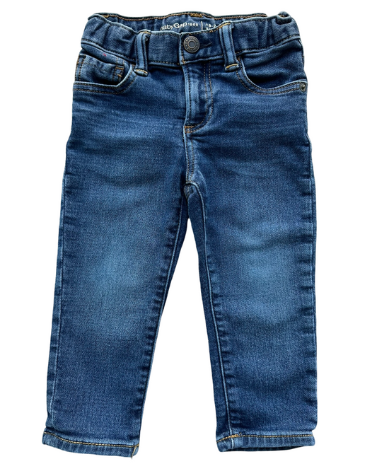 18M - 24M Baby Girls Baby Gap Adjustable Waist Slim Jeans Pant.