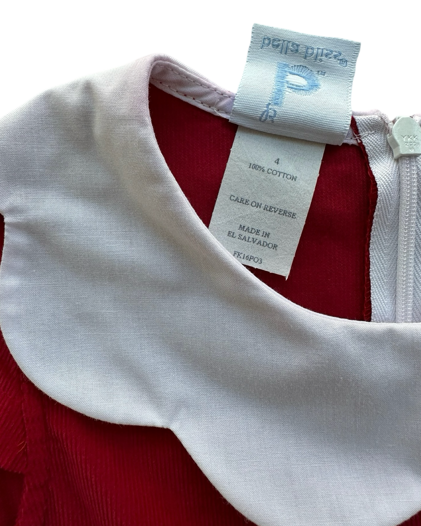 4T Toddler Girl Red Corduroy Bella Bliss Flutter Sleeve Dress