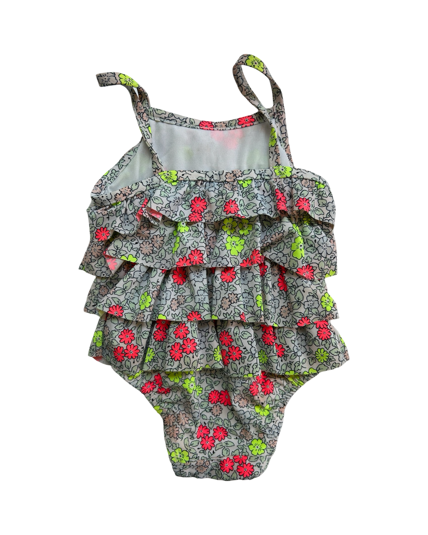 6M-12M Baby Girl Baby Gap Floral Ruffle Swim Suit