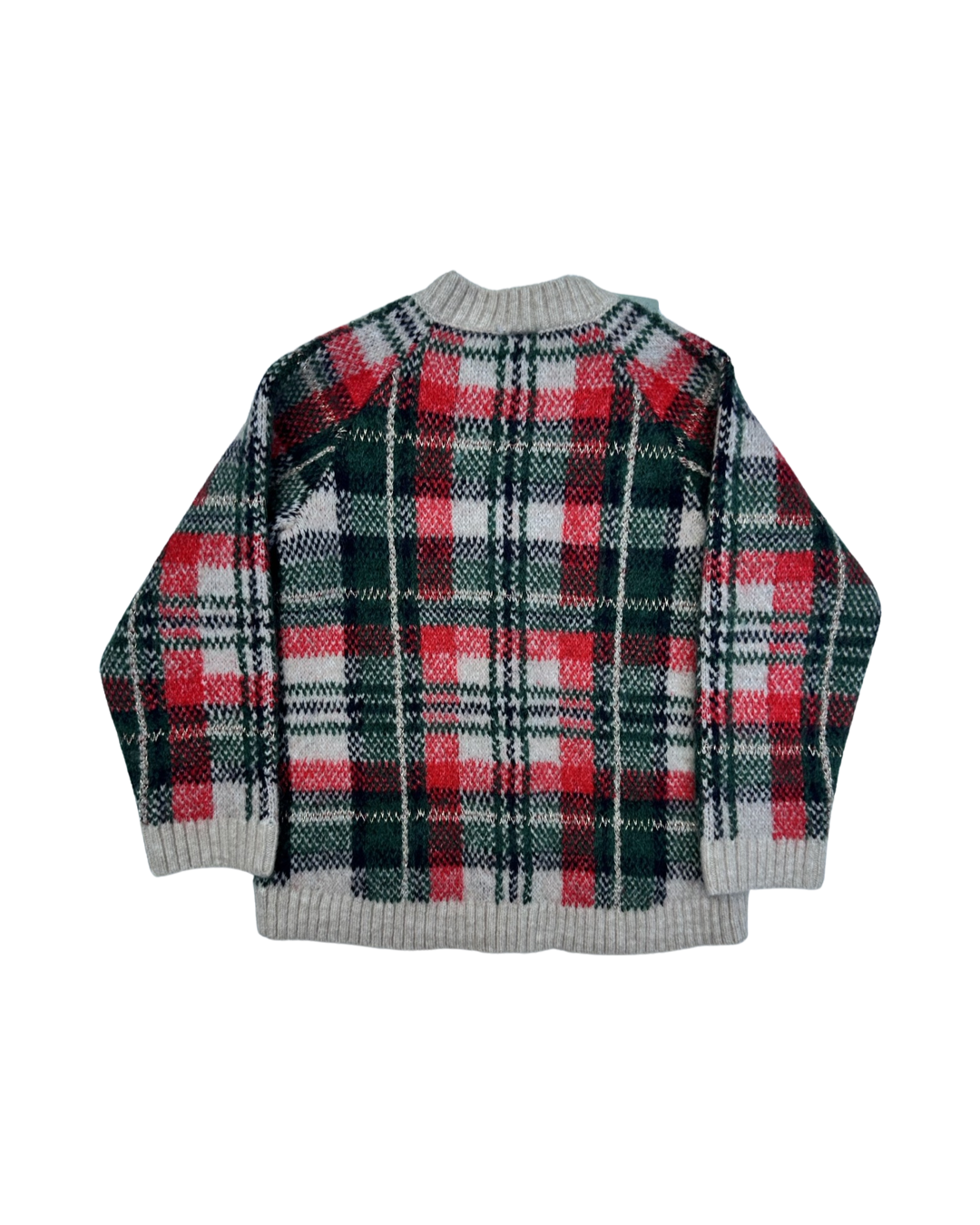 2T Toddler Girl H&M Red / Green Plaid Christmas Cardigan Sweater