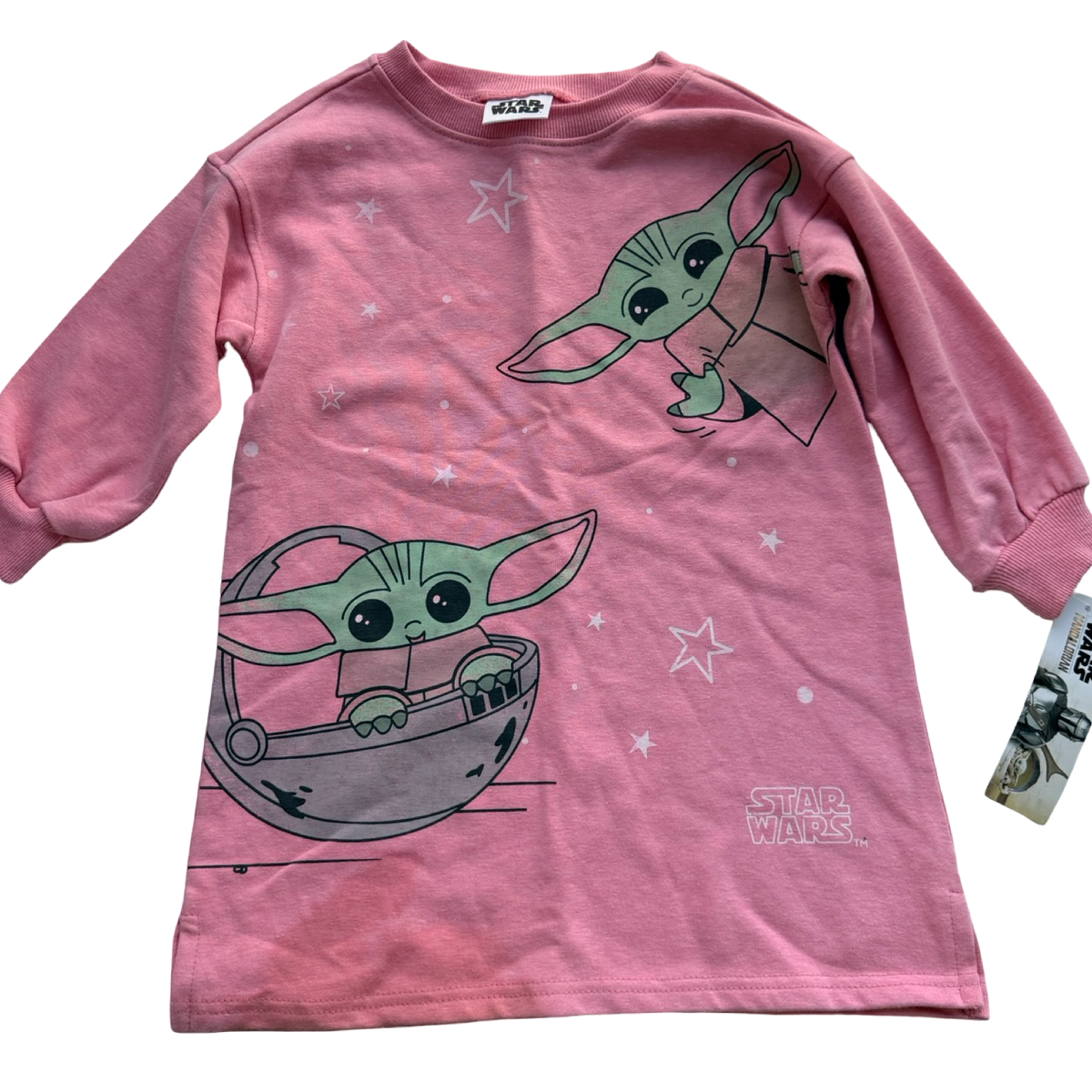 3T Disney Coral Blush Star Wars Sweatshirt Dress