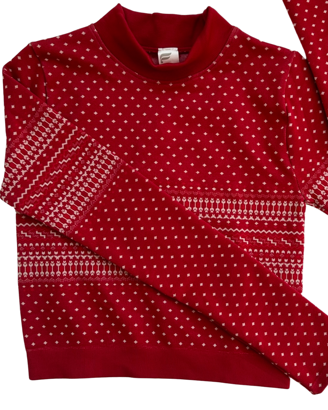 Women’s Size Small Fabletics Cardinal Red Holly Seamless Long Sleeve Shirt Top