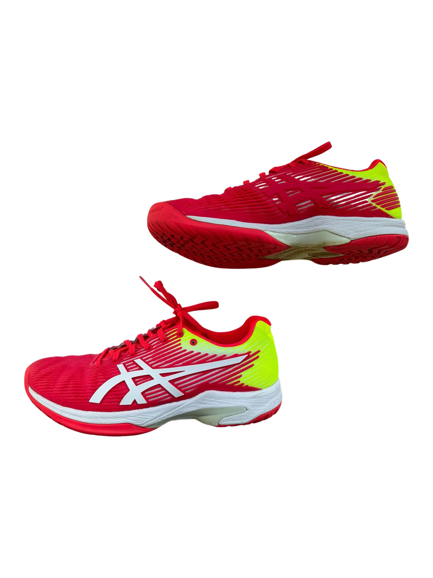 Asics Women's size 8.5 Solution Speed FF Laser Pink / Yellow Running Shoes