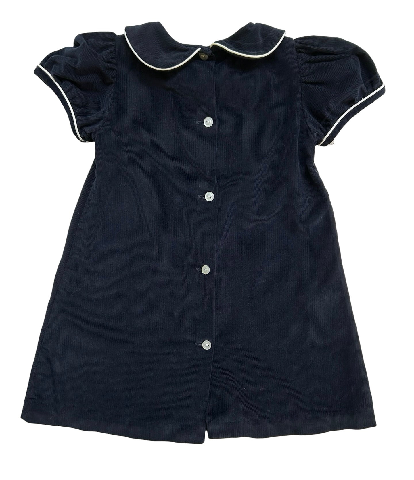 2T Toddler Girl Classic Whimsy Navy Blue Corduroy Dress