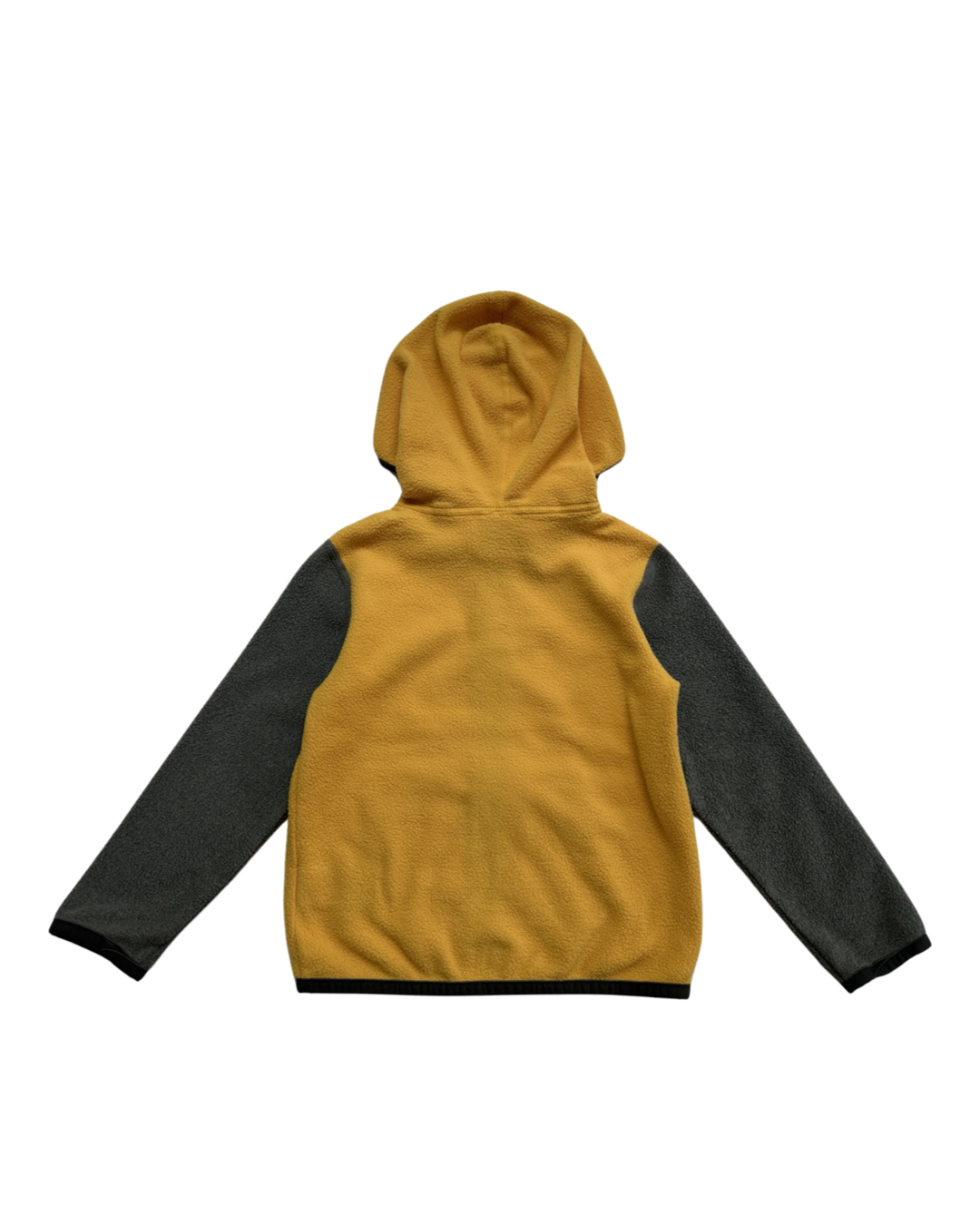 18M-24M Baby Boy The North Face Glacier Yellow / Gray Fleece Zip Up Hoodie Jacket
