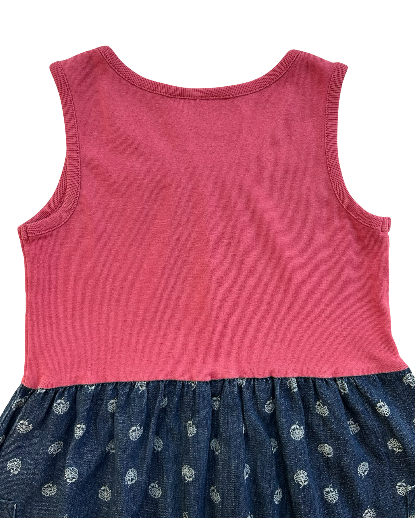 4T (100-cm) Toddlers Girls Hanna Andersson Printed Chambray Half & Half Dress