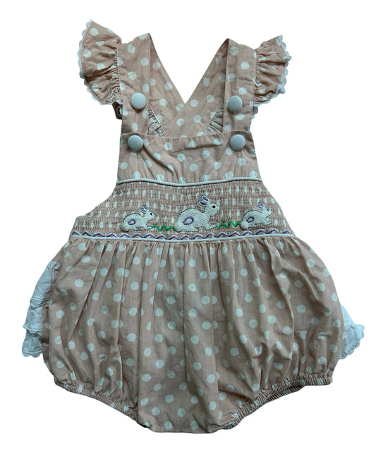 18-24M Baby Girls Lil Cactus Ruffle, Easter Bunny Romper.