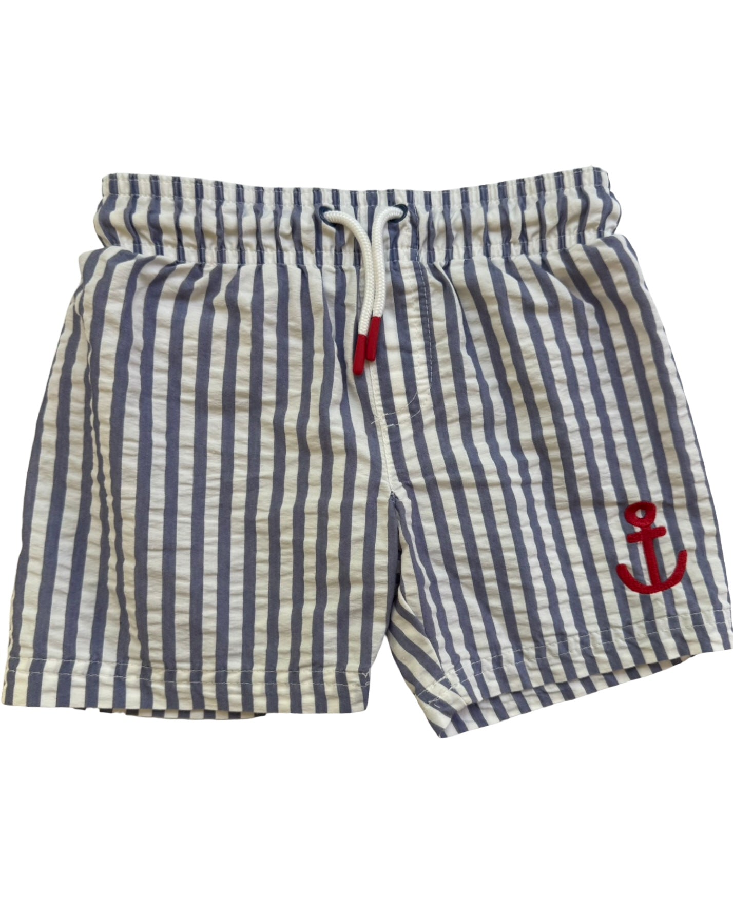 4T Toddler Boy Cat & Jack Blue Striped Anchor Swim Shorts