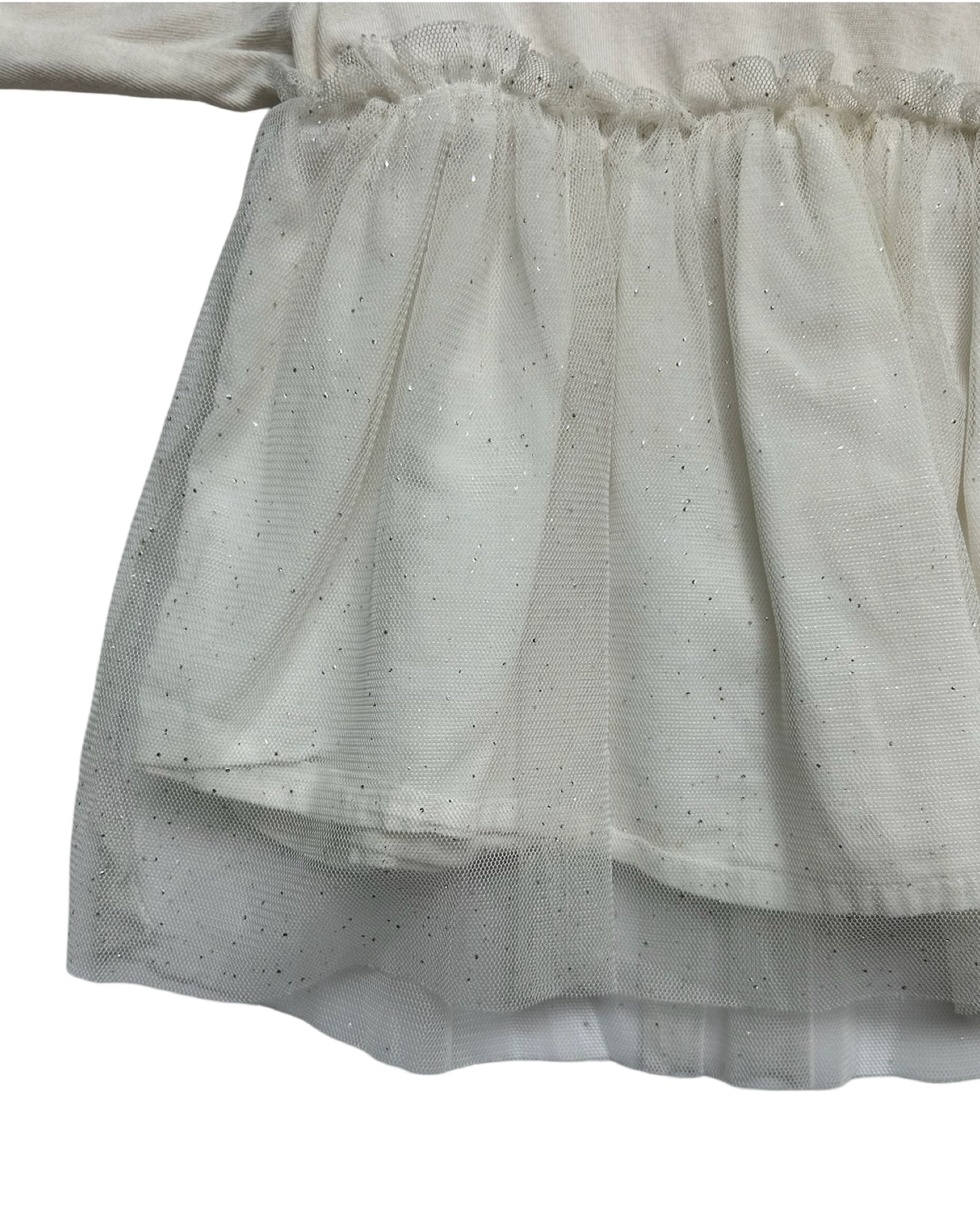 18M-24M Baby Girl Baby Gap White Long Sleeve Tulle Bottom Top