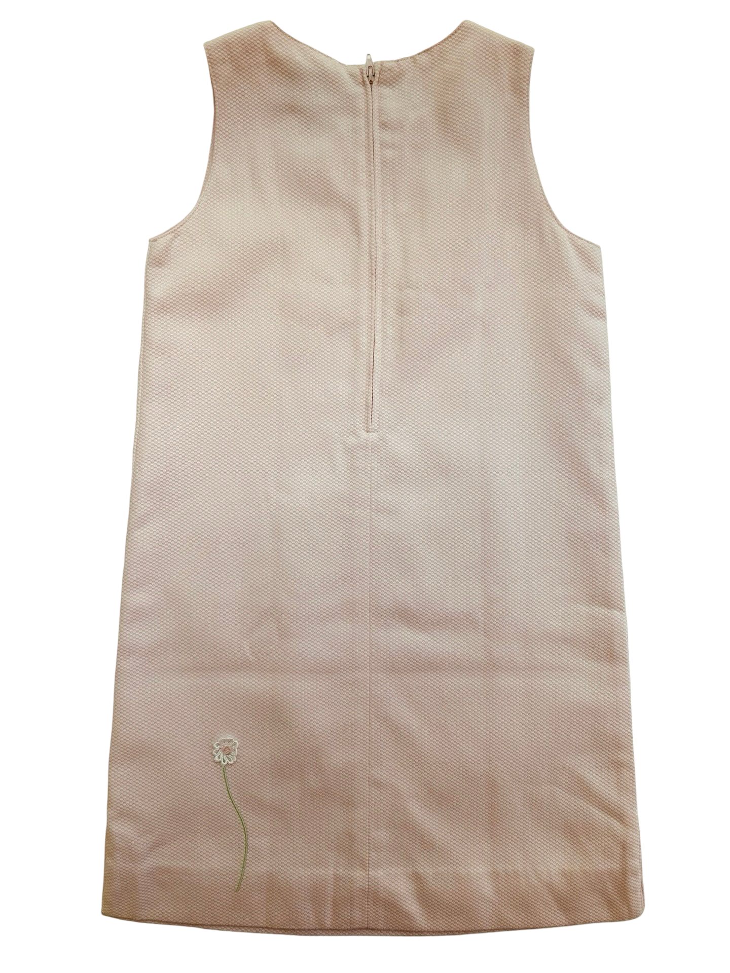 6X Girls Florence Eiseman Pink  Shift Dress With Floral Accents.