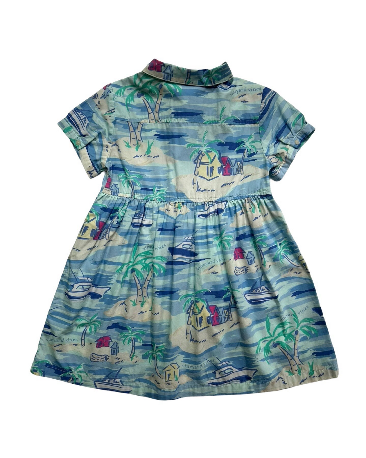 5T Toddler Girl Vineyard Vines for Target Pink / Ocean Print Dress