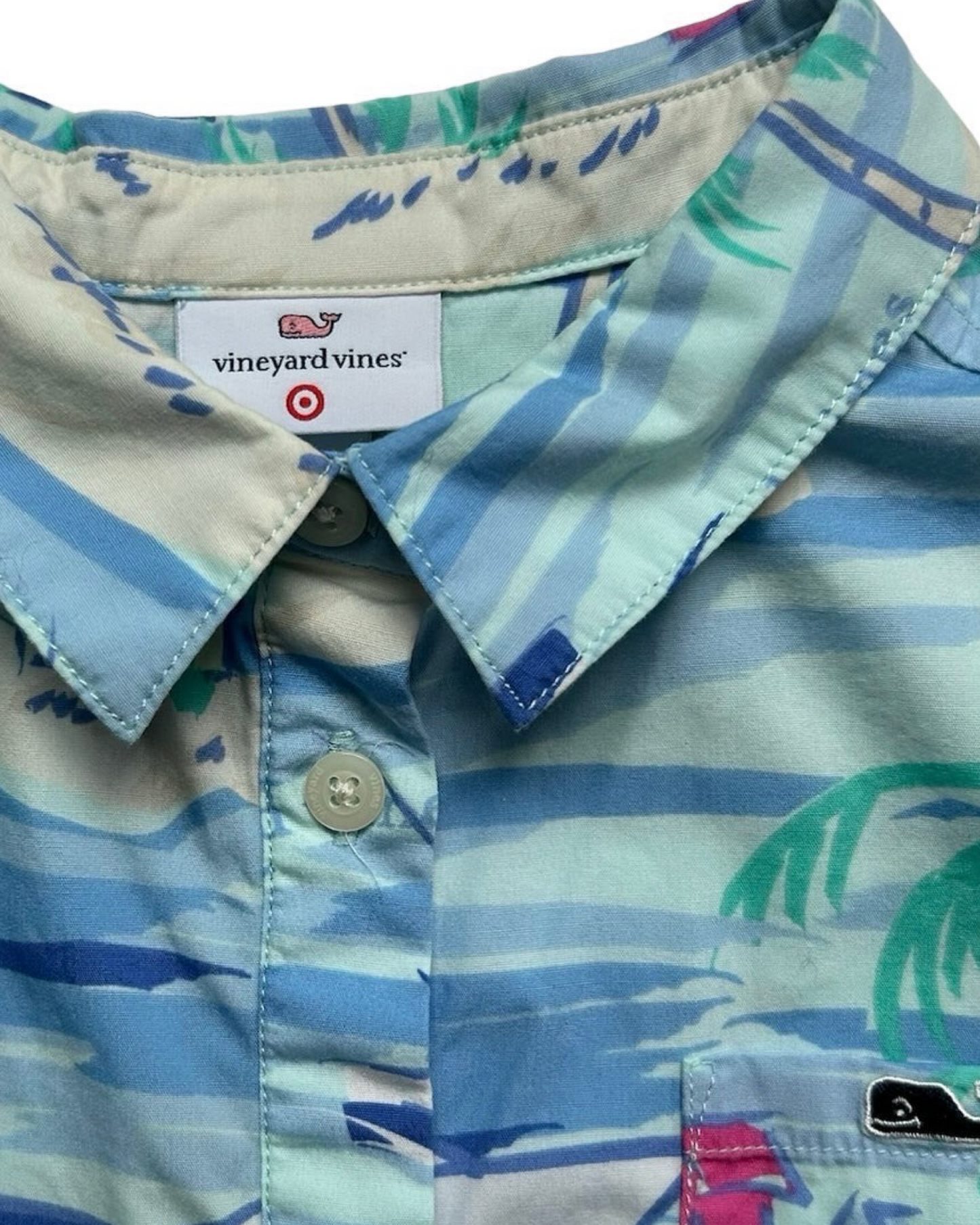 5T Toddler Girl Vineyard Vines for Target Pink / Ocean Print Dress