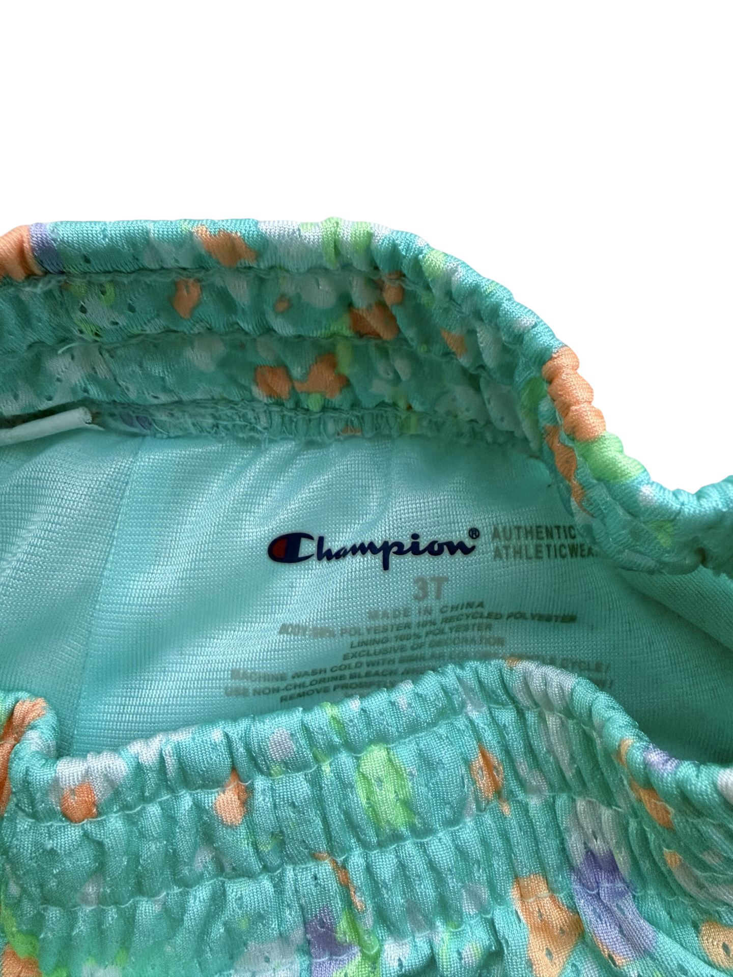 3T Toddler Girls Champion Aqua Mesh  Athletic Shorts