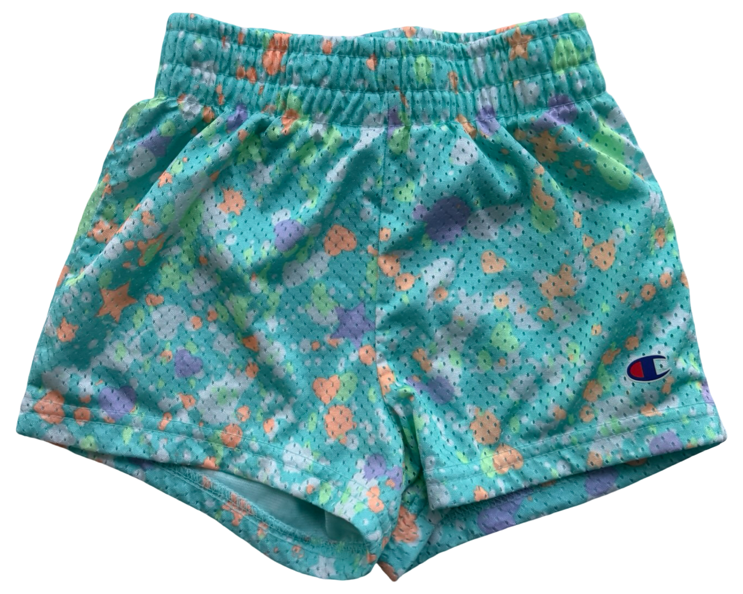 3T Toddler Girls Champion Aqua Mesh  Athletic Shorts