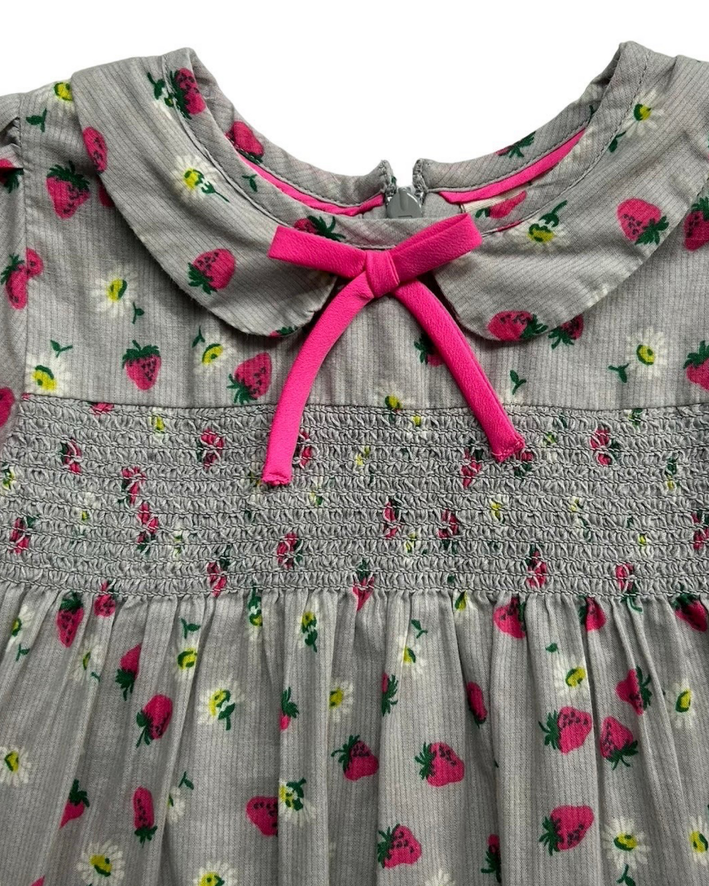 2T / 3T Toddler Girl Mini Boden Pretty Smocked Lined Strawberry Dress