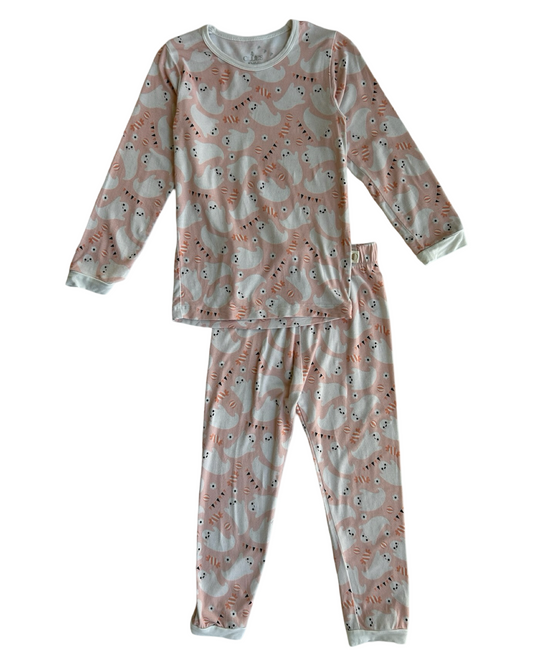 2T Toddler Girl Ollies Day Pink Bamboo Ghost Pajamas