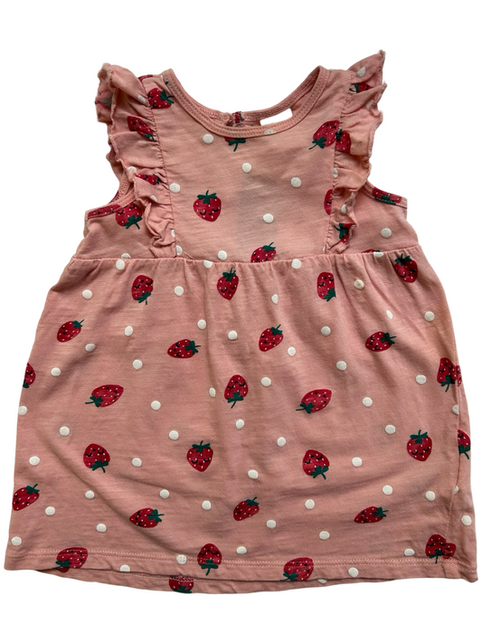 4M-6M Baby Girls H&M Strawberries Dress.
