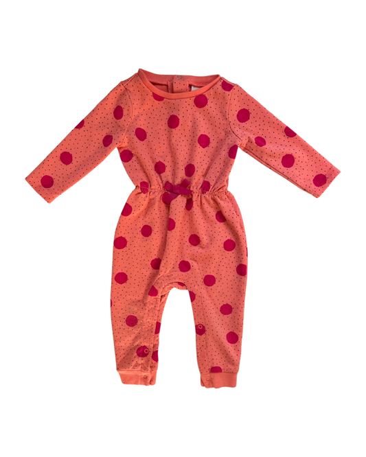 12M Baby Girl Cat & Jack Pink Polka Dot Romper
