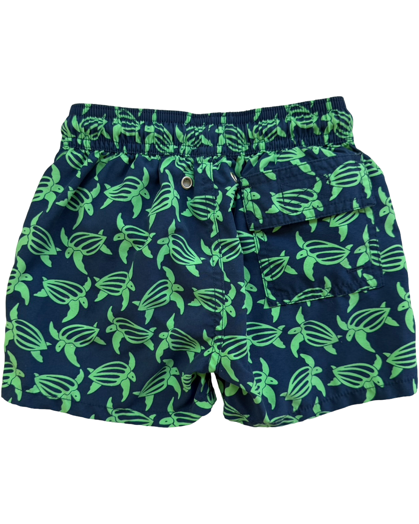 1/2Y Baby Boy Blue Tom & Teddy Sea Turtle Swim Shorts