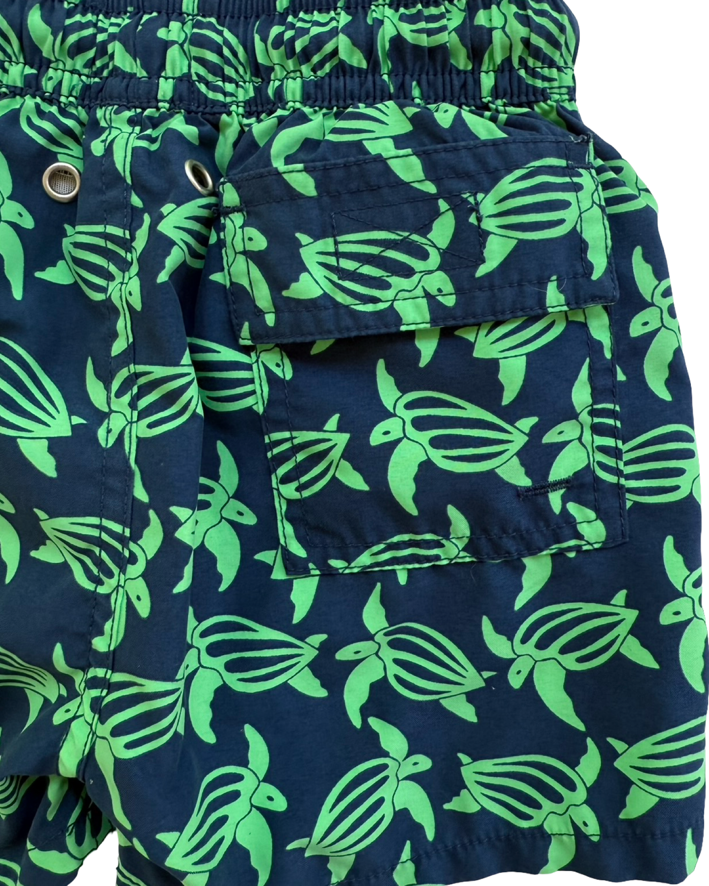 1/2Y Baby Boy Blue Tom & Teddy Sea Turtle Swim Shorts