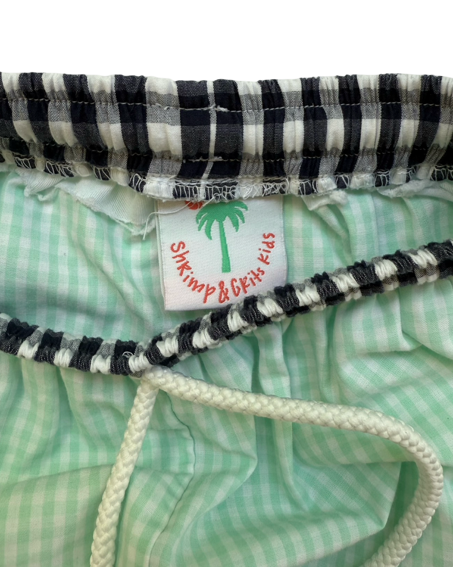 4T Toddler Boy Shrimp & Grits Smocked Sailboat Swim Shorts