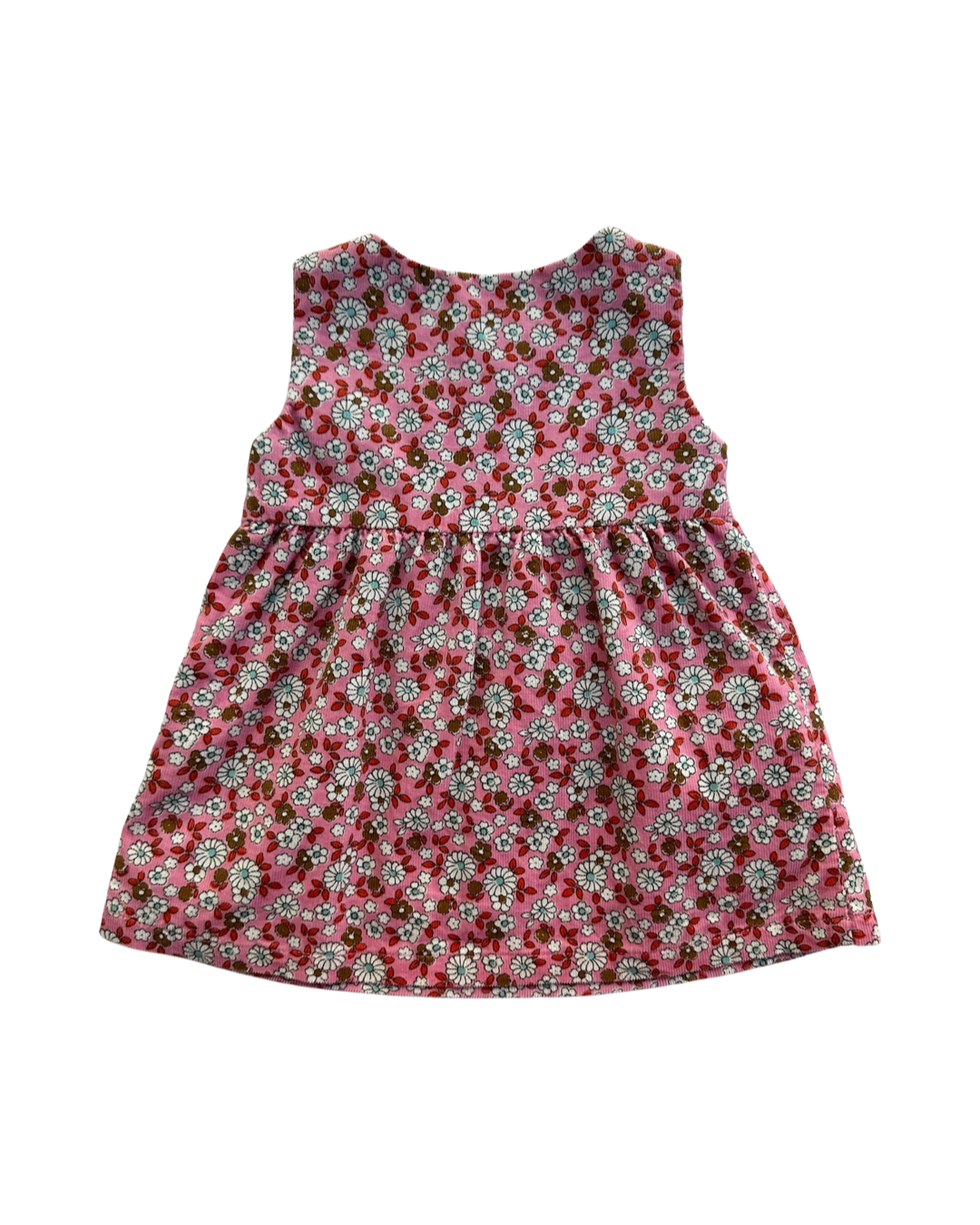 0-3M Baby Girl Baby Boden Pink Floral Corduroy Appliqué Deer Reindeer Dress